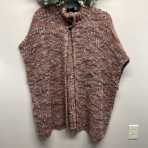 Anthropologie Elsamanda Italy Wool Blend Cardigan Short Sleeve Two Button Neck